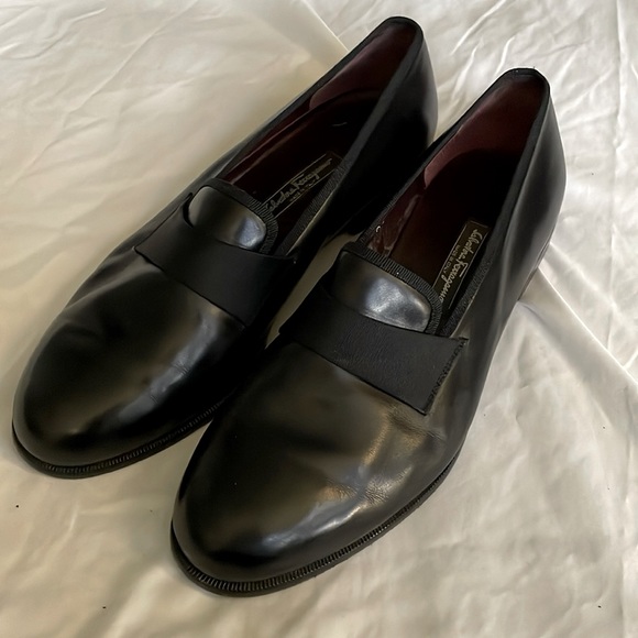 Men’s Ferragamo Black Calf Skin formal dress loafers, Sz 11 EE - Picture 3 of 10
